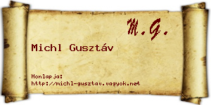 Michl Gusztáv névjegykártya